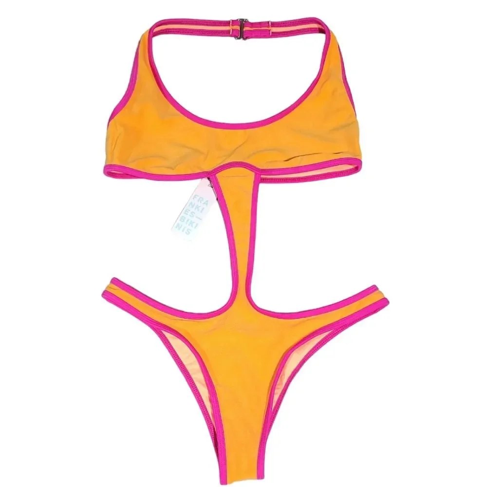 Frankies Bikinis Swimsuit Terry Monokini One Piece Medium